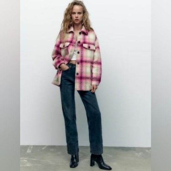 Zara Plaid  Shacket - Picture 3 of 14